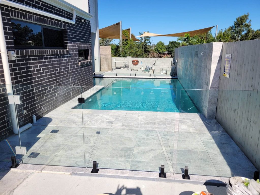 Pool Glass Fence by the Pool. Brisbane Number 1